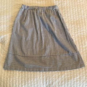 Striped skirt. J Crew size XS. Hidden pockets.